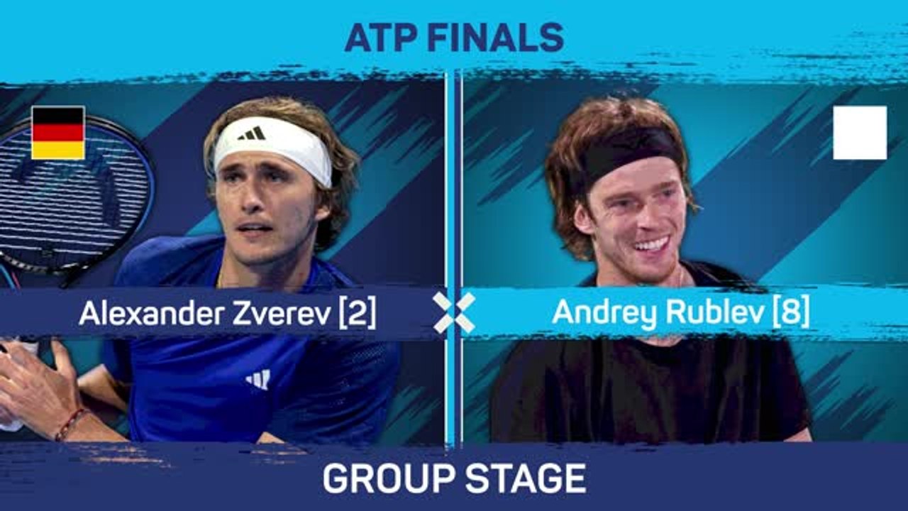 Zverev eases past Rublev in straight sets at ATP Finals