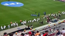 Trabajadores del Hospital Garrahan dieron la vuelta en la cancha de River