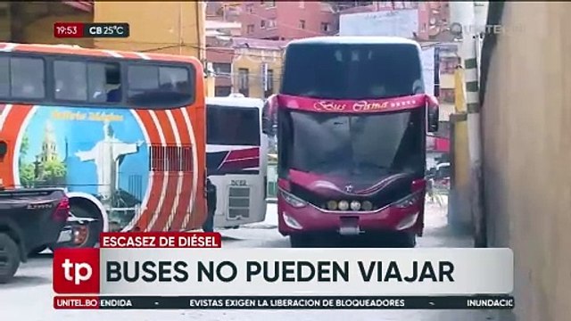 ​Por falta de diésel, se redujo la frecuencia de viajes desde la Terminal de Buses de La Paz, según empresas 