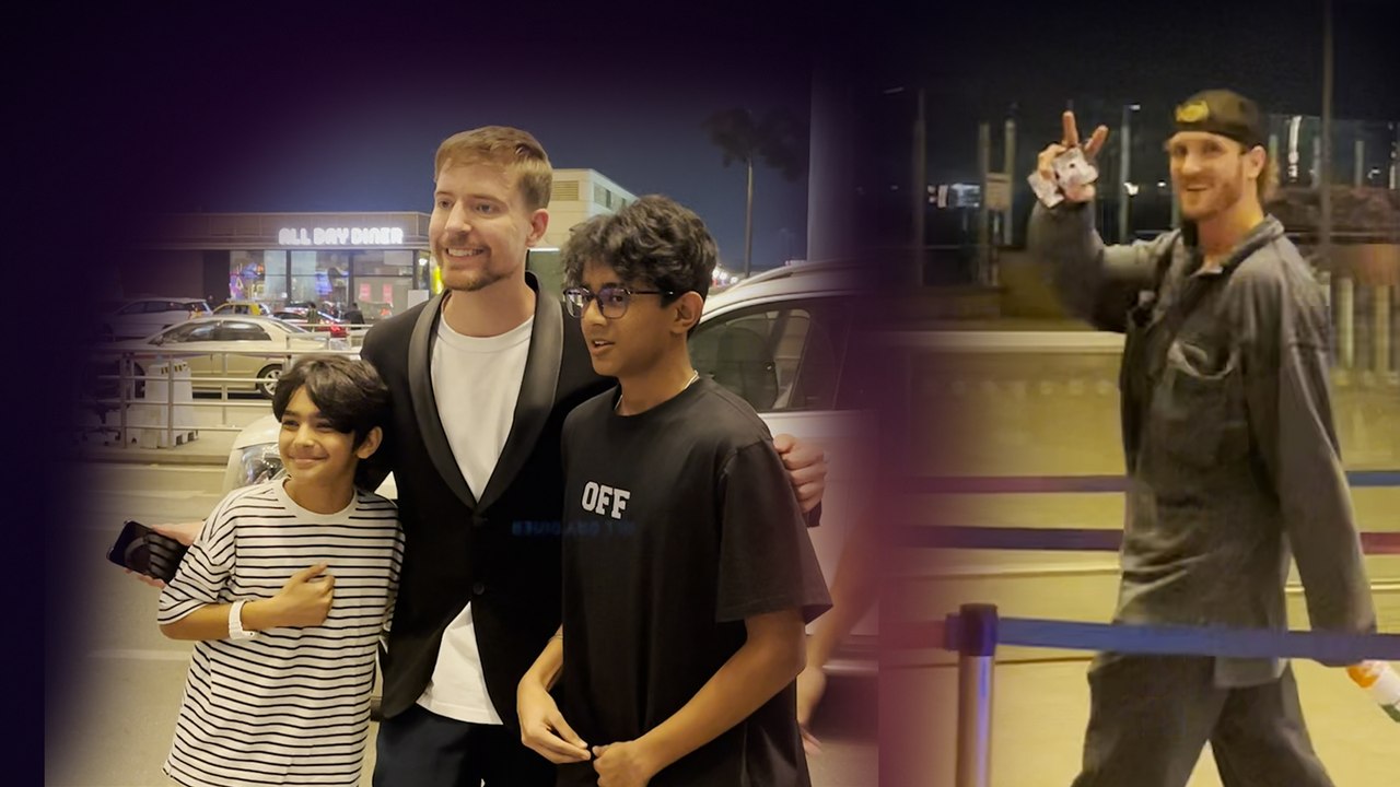 Logan Paul और Mr Beast aka James Stephen ने India को कहा bye-bye, Airport पर Fans के साथ ली Selfie