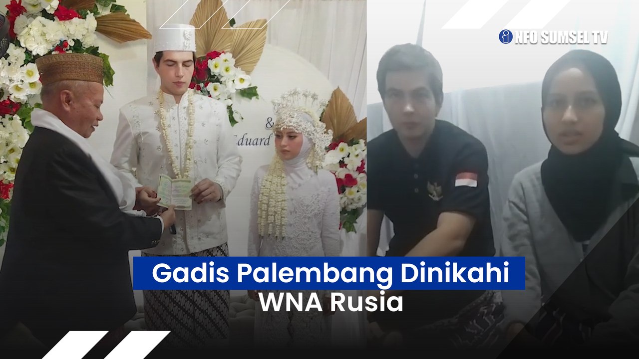 VIRAL! Gadis Palembang Dinikahi WNA Rusia, Jadi Mualaf Usai Ucap Syahadat di Masjid Agung