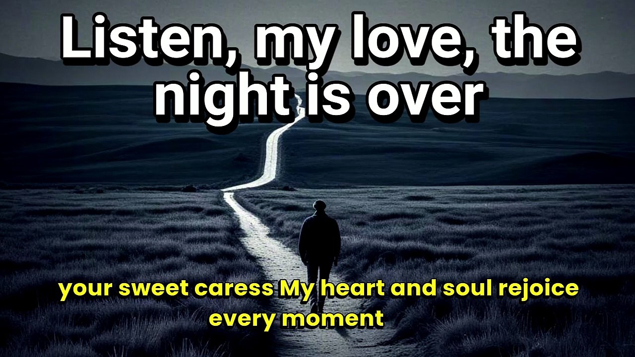 Listen, my love, the night is over