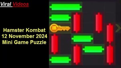 12 November 2024 Hamster Kombat Daily Mini Game Puzzle