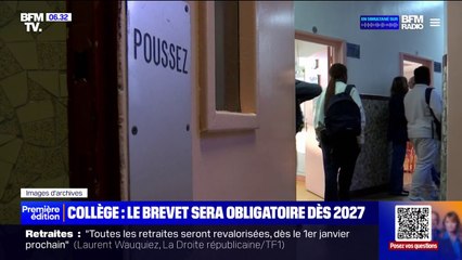 "Choc des savoirs": le brevet des collèges sera obligatoire dès 2027 pour passer en seconde