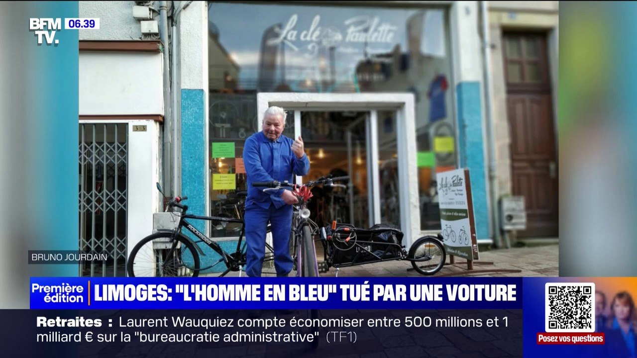 L'émotion à Limoges après la mort de "l'homme en bleu", un cycliste emblématique renversé par une voiture