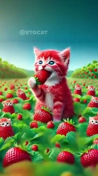 Strawberry Cat__ 🙀 _cat _cute _catlover(360P)