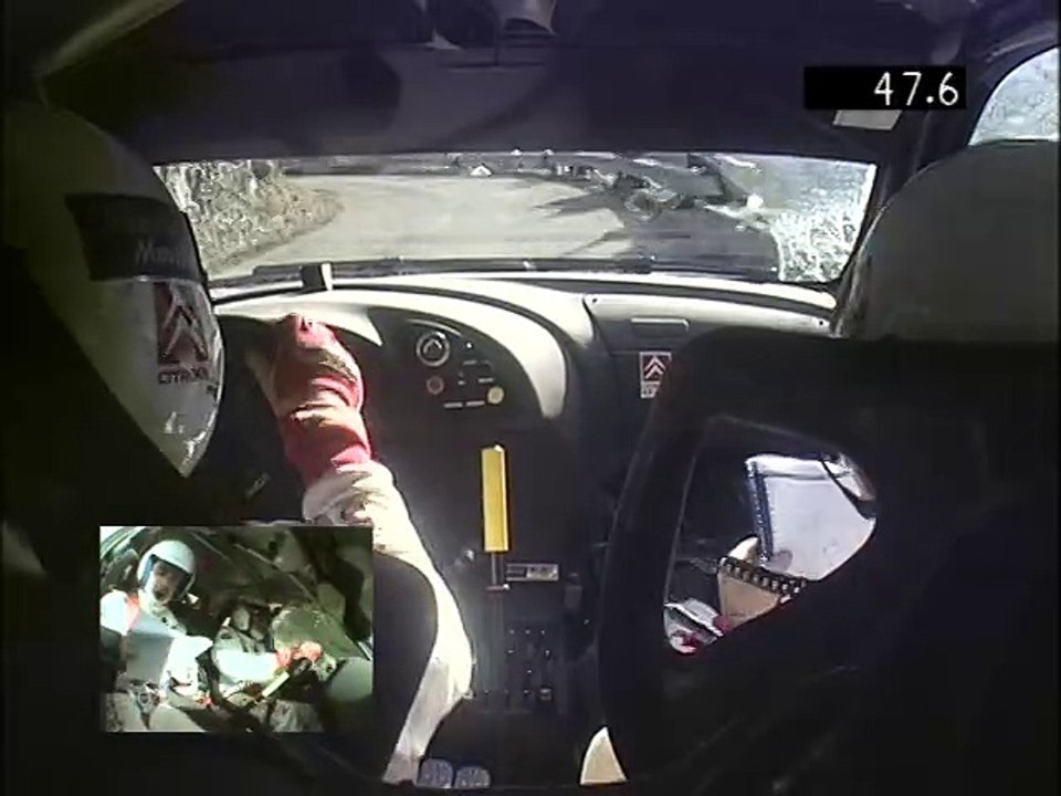 WRC 2003 - Rally Monte Carlo - Onboard Carlos Sainz SS14 - Angle 1