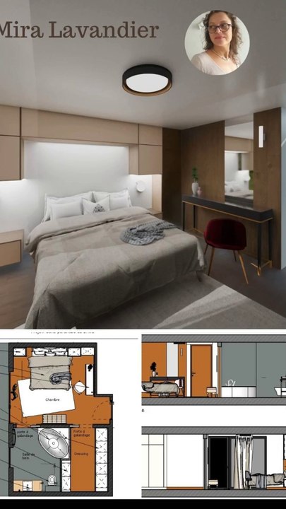 Comment aménager une chambre parentale avec salle de bain et dressing sur 27m2 ?