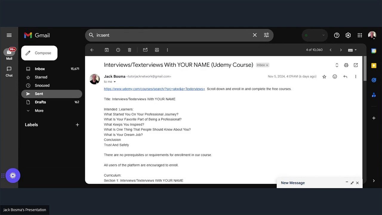 InterviewsTexterviews With YOUR NAME (Udemy)