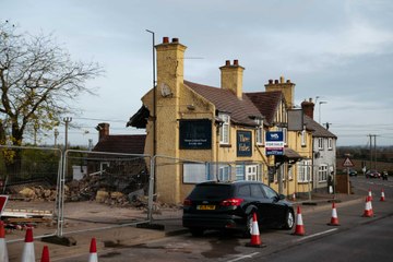 Aftermath of Bayston Hill crash scene in Shrewsbury