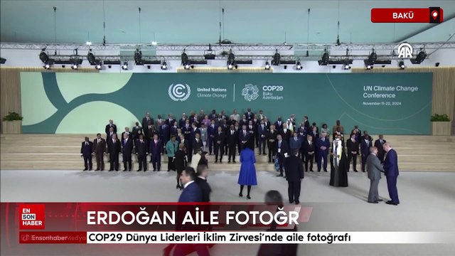 COP29 Dünya Liderleri İklim Zirvesi'nde aile fotoğrafı
