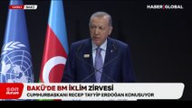 Cumhurbaşkanı Erdoğan'dan Bakü'deki İklim Zirvesi'nde açıklamalar: İklim kanununu çok yakında Meclis'e sunacağız