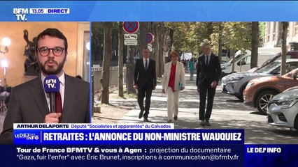 Revalorisation des retraites: "Je suis profondément choqué de l'attitude arrogante de Laurent Wauquiez, qui se comporte comme s'il était lui-même Premier ministre", assure Arthur Delporte (PS)