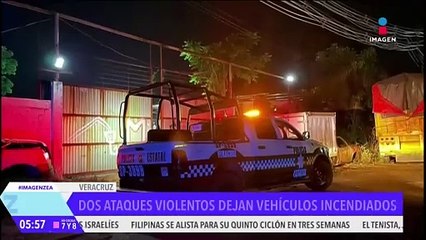 Atacan un depósito de grúas e incendian un autobús en Veracruz