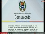 Comunicado | Venezuela respalda acuerdos de la Cumbre de Riad sobre Palestina