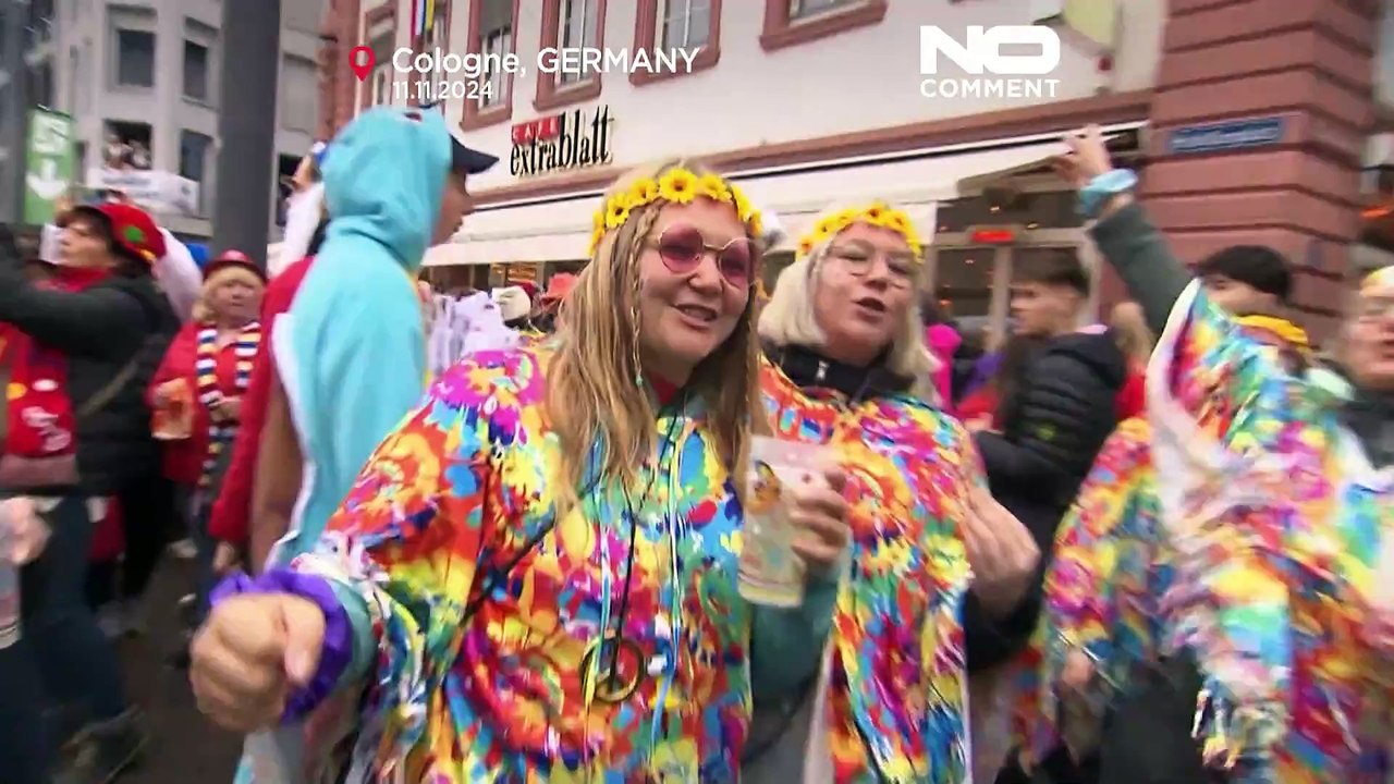 Dezenas de milhares de pessoas festejam o Carnaval na Alemanha