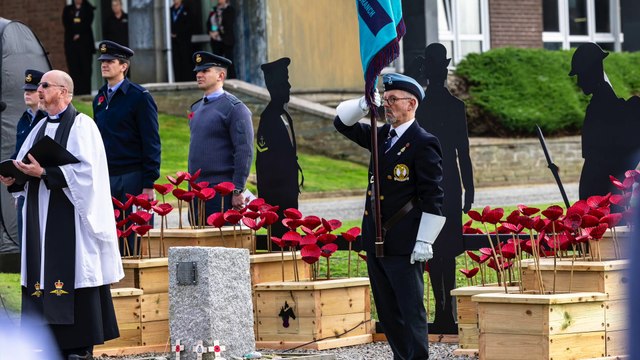 RAF St Mawgan marks Remembrance Day at new memorial