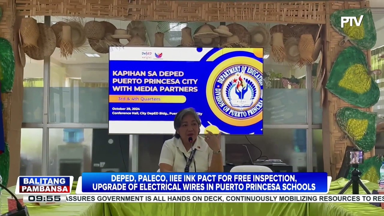 DepEd, PALECO, IIEE ink pact for free inspectio...
