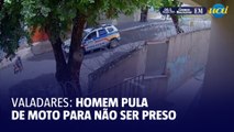 Homem salta de motocicleta em movimento para não ser preso