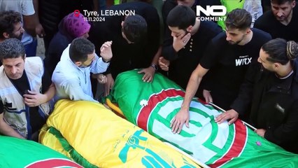 Funeral held for 10 people killed in consecutive Israeli strikes in Lebanon