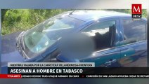 Asesinan a un hombre en Tabasco; rafaguean su auto en la carretera Villahermosa-Frontera