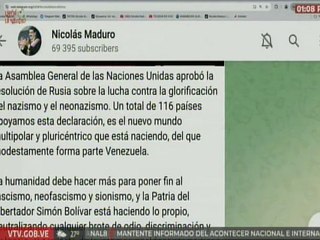 Presidente Maduro celebró aprobación de resolución de Rusia sobre la lucha contra el nazismo