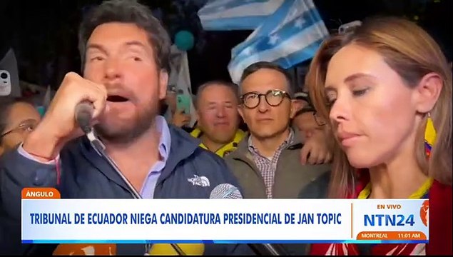 Él era uno de los candidatos con mayor proyección : analistas sobre inhabilitación de Jan Topic a la Presidencia de Ecuador