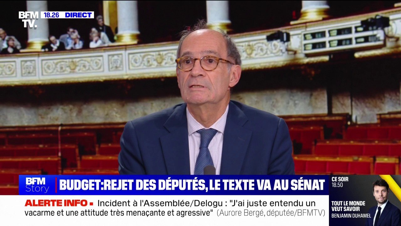 Budget rejeté par l'Assemblée: "Ce n'était plus le même texte", déplore Éric Woerth (Ensemble)