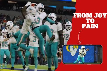 Tyreek Hill falls hard on his back after getting clotheslined by Odell Beckham Jr. and gets injured