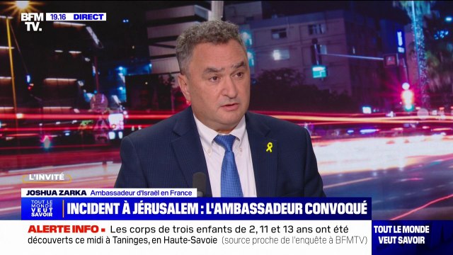 Incident diplomatique à Jérusalem: Un incident déplorable qui n'aurais jamais dû avoir lieu , pour l'ambassadeur d'Israël en France