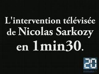 En direct de l'Elysée avec Nicolas Sarkozy en 1min30