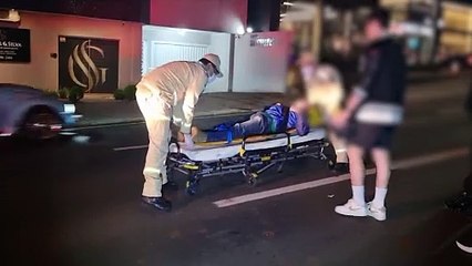 Jovem fica ferido em acidente no Centro de Cascavel