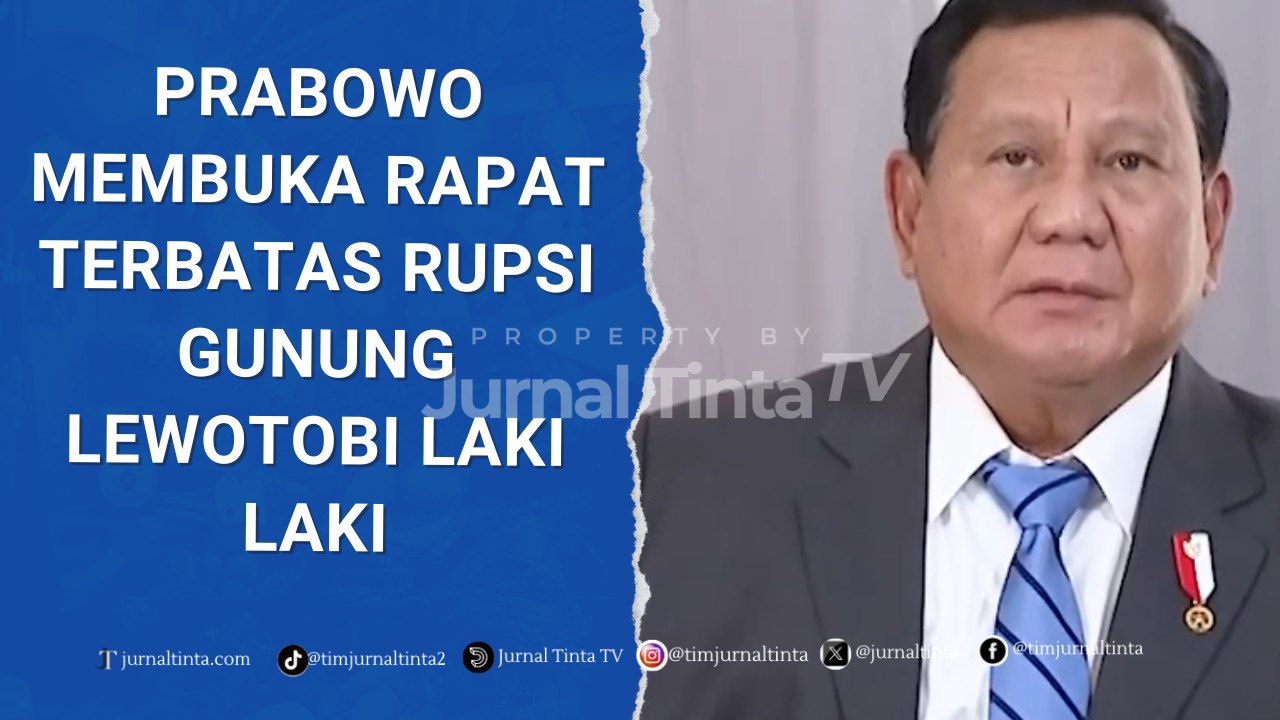 Masih di Washington DC, Prabowo Gelar Rapat Terbatas Erupsi Gunung Lewotobi Laki Laki Flores Timur