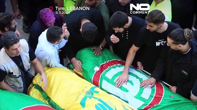 جنگ حزب‌الله لبنان و اسرائیل؛ تصاویر مراسم تشییع جنازه قربانیان حملات اخیر در شهر صور