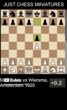 Max Euwe beats Wiersma with the Greco's checkmate