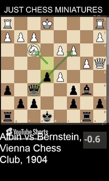 Ossip Bernstein defeats Adolf Albin. Epaulette checkmate