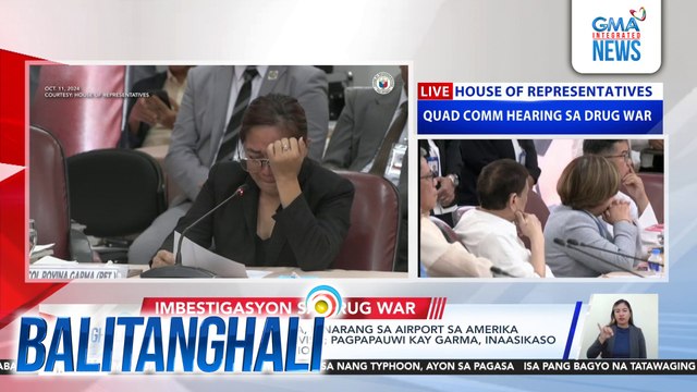 Ret. PCol. Royina Garma, hinarang sa airport sa Amerika dahil sa kanseladong visa; Pagpapauwi kay Garma, inaasikaso ng Bureau of Immigration | Balitanghali