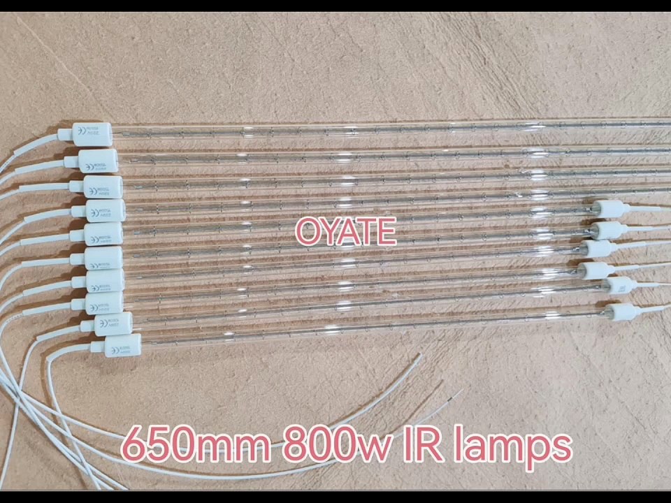 650mm 800w clear infrared heating lamp quartz halogen lamp for bottle blowing machines