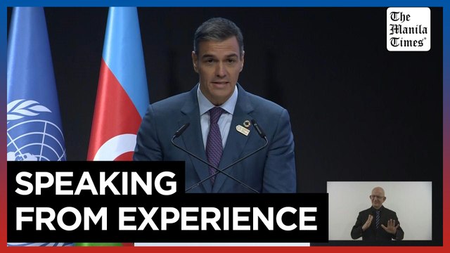 'Climate change kills people' warns Spanish Prime Minister Sanchez at COP29