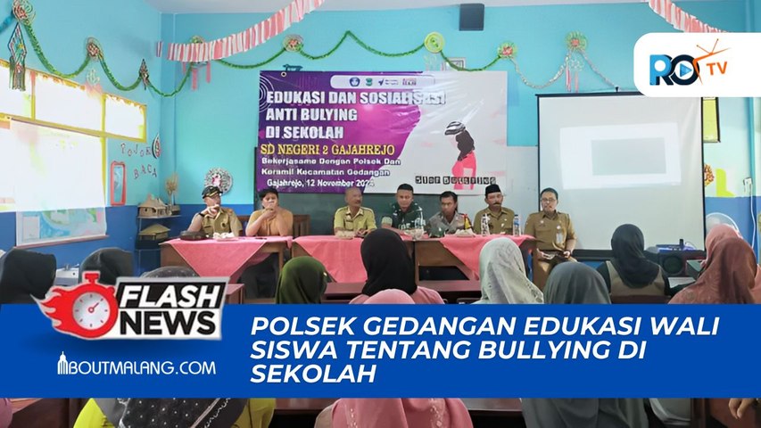 POLSEK GEDANGAN ADAKAN SOSIALISASI ANTI-BULLYING KEPADA WALI SISWA DI SEKOLAH-SEKOLAH TERDEKAT