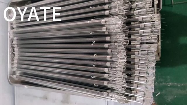 Quartz tube heating drying 500mm 400v 2000w half white coated infrared tungsten heat lamp carbon fiber heating elements