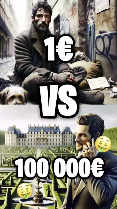 Francais clochard VS millionnaire