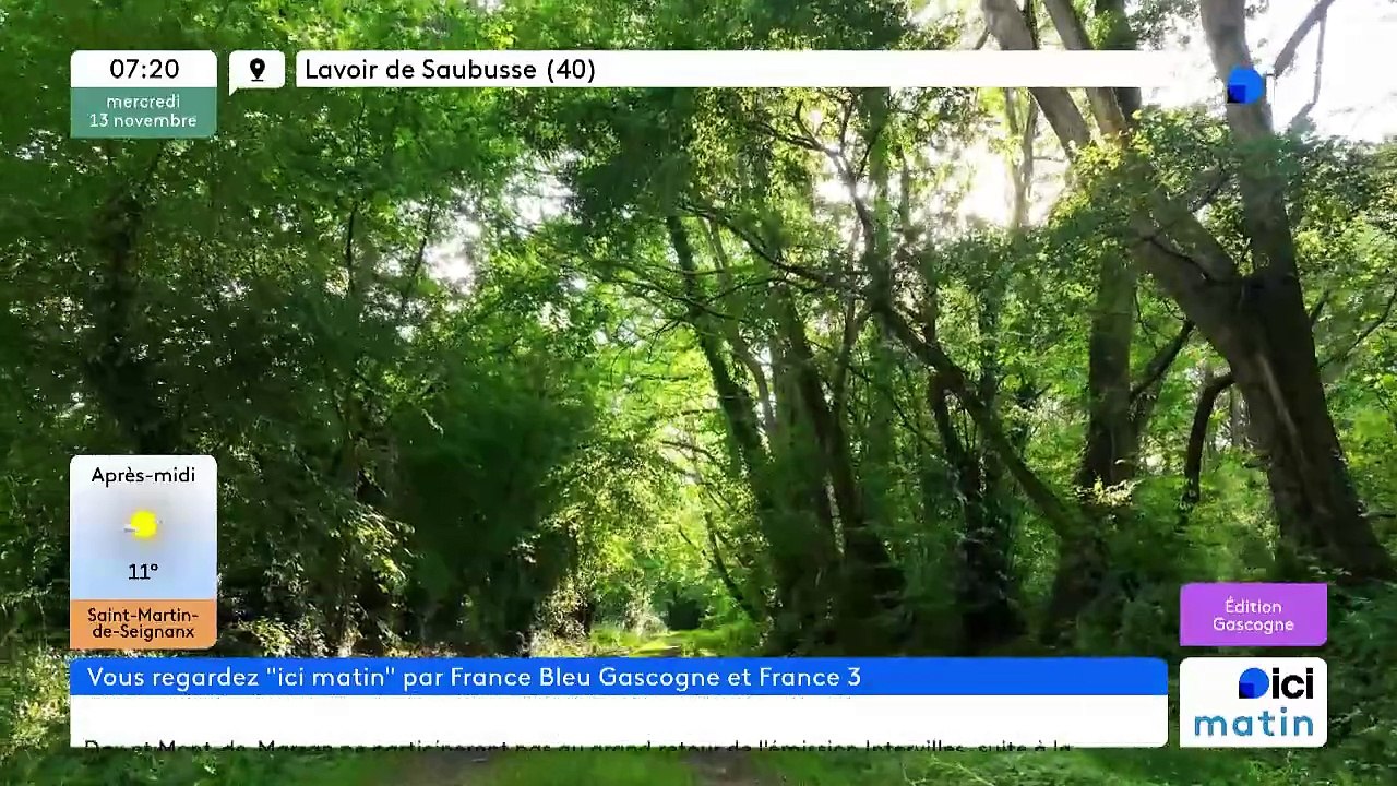 13/11/2024 - ICI Matin France Bleu Gascogne en vidéo