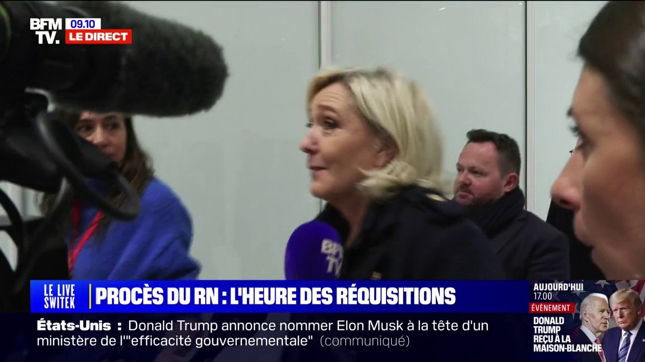 Procès des assistants parlementaires du RN: Marine Le Pen dénonce "une procédure branlante"