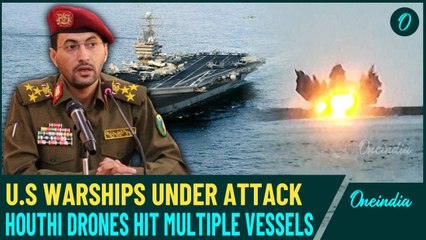 Shocking VIDEO: Houthis Hit U.S Warships Near Yemen| American Aircraft Carrier Attacked