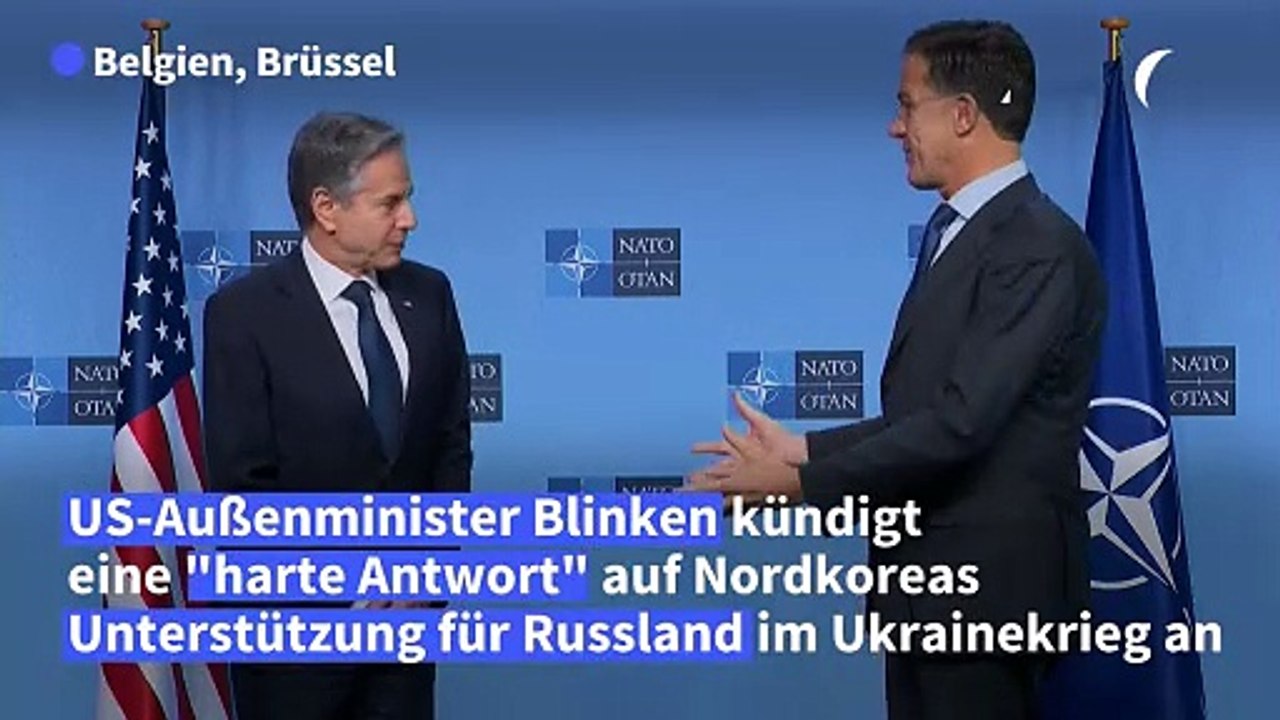 Blinken kündigt 'harte Antwort' auf Nordkoreas Unterstützung für Russland an