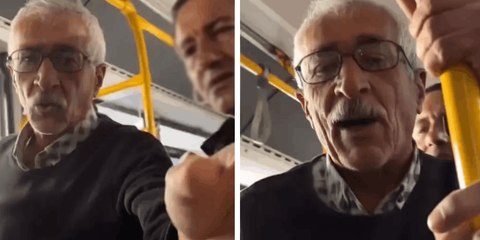 Yaşlılara yer vermesini istedi, aldığı cevap üzerine genç kızı tokatladı