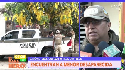 SCZ RESCATAN A UNA MENOR REPORTADA COMO DESAPARECIDA EN UN ALOJAMIENTO