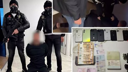 Kırmızı Bültenle aranan Larsen’e düzenlenen operasyon kamerada