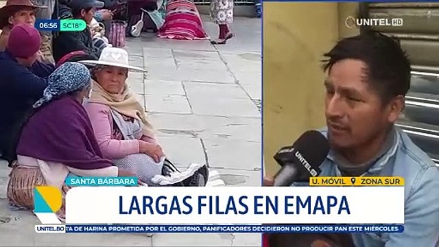 Con cartones, plásticos y frazadas, personas enfrentan el frío de la intemperie mientras hacen filas por arroz en Emapa en Cochabamba
